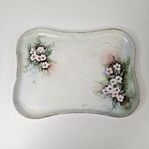 Antique Porcelain Vanity Set Dresser Tray Hand Painted MZ Austria & Bavaria